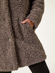 Roman Natural Petite Teddy Longline Coat - Image 5 of 5