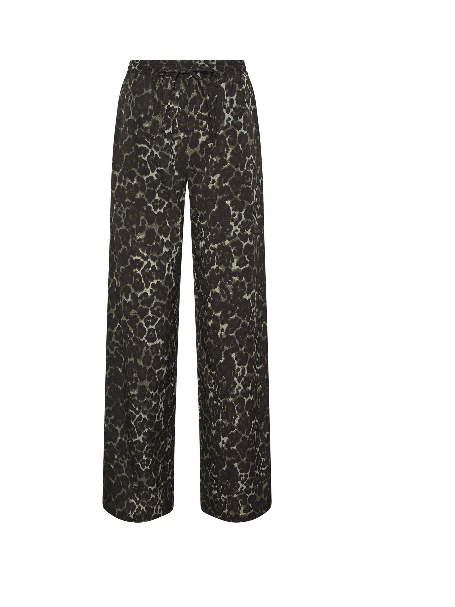 Buy Long Tall Sally Grey Leopard Print Wide Leg Trousers from the