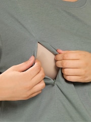 Yours Curve Green Maternity Nursing T-Shirt - Image 4 of 4