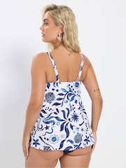 Azul marga - Tuyo Curve A-Line Tankini - Imagen 3 de 7