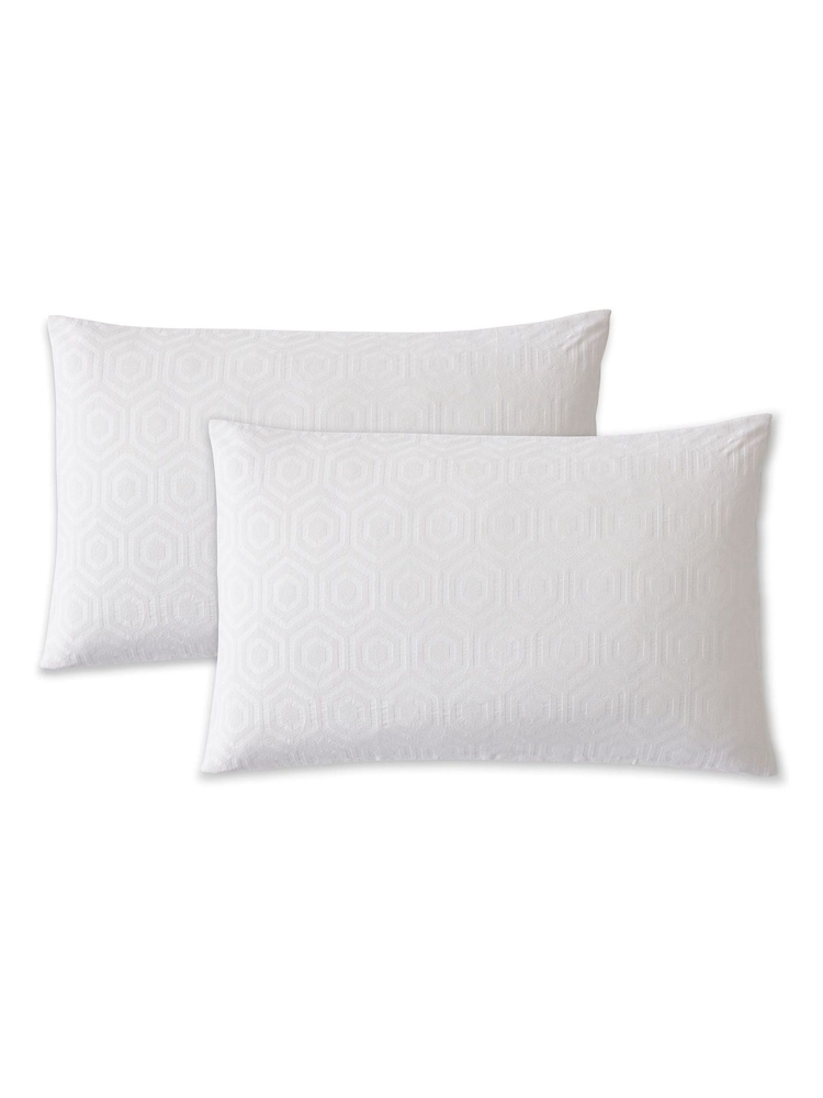 Jasper Conran London White JC Jacquard 300TC Hexagonal Dvt Bed Set - Image 5 of 5 Jasper Conran London White JC Jacquard 300TC Hexagonal Dvt Bed Set - Image 5 of 5