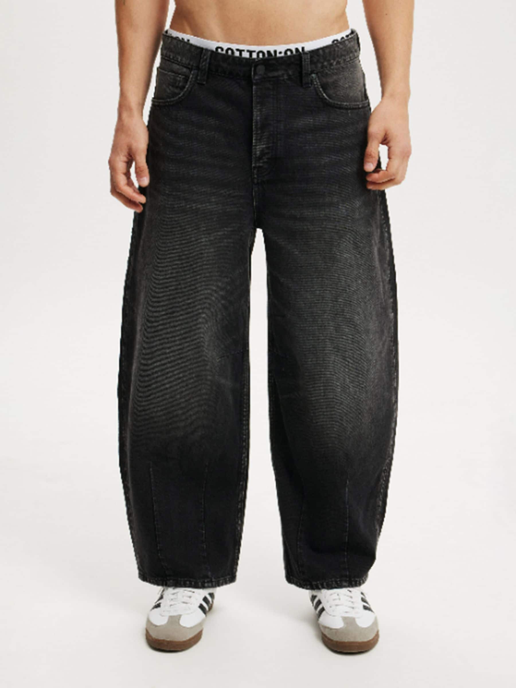 予約完売品 argue COTTON NYLON BALLOON FOODIE BALLOON FIT JOGGERS WITH PATCH - Grey marl | ZARA United Kingdom