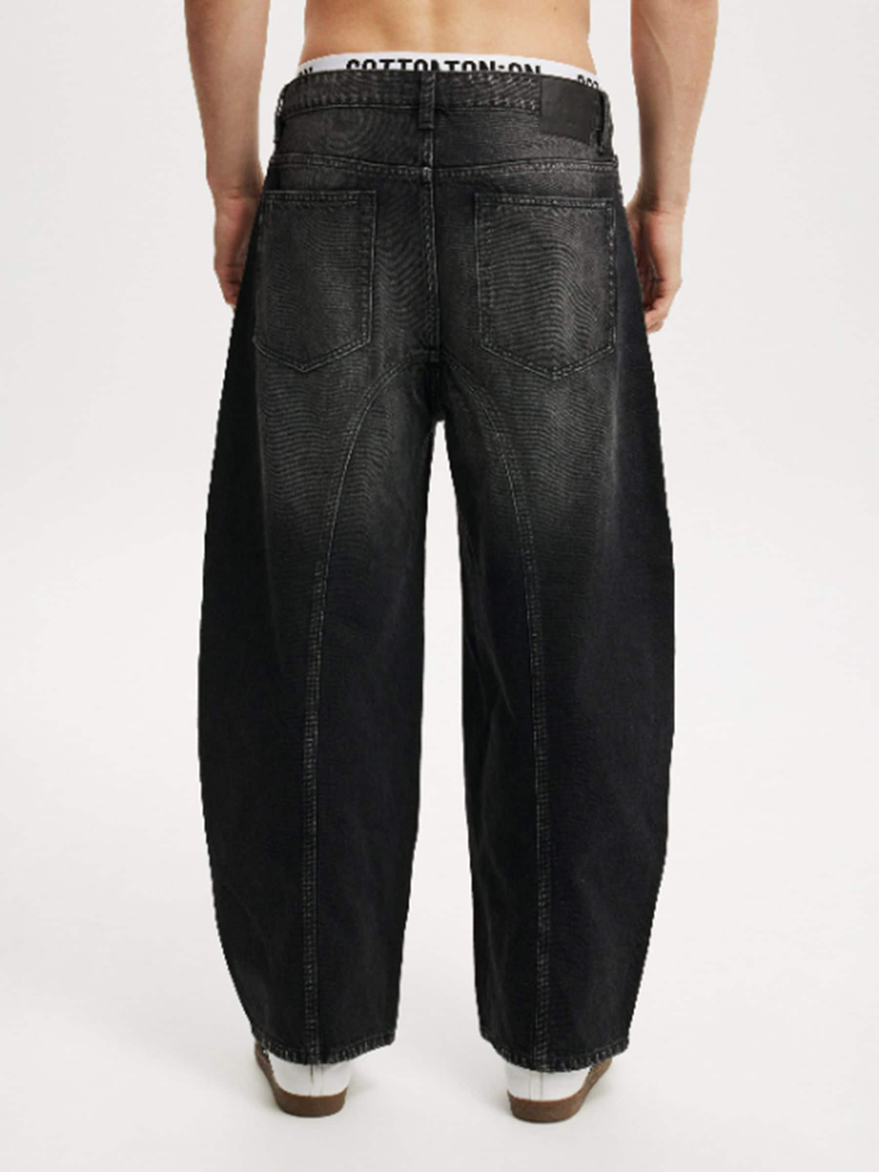 Deaile Paint Balloon Denim ブラック Buy Cotton On Black Baggy Balloon Jeans from the Next UK online shop