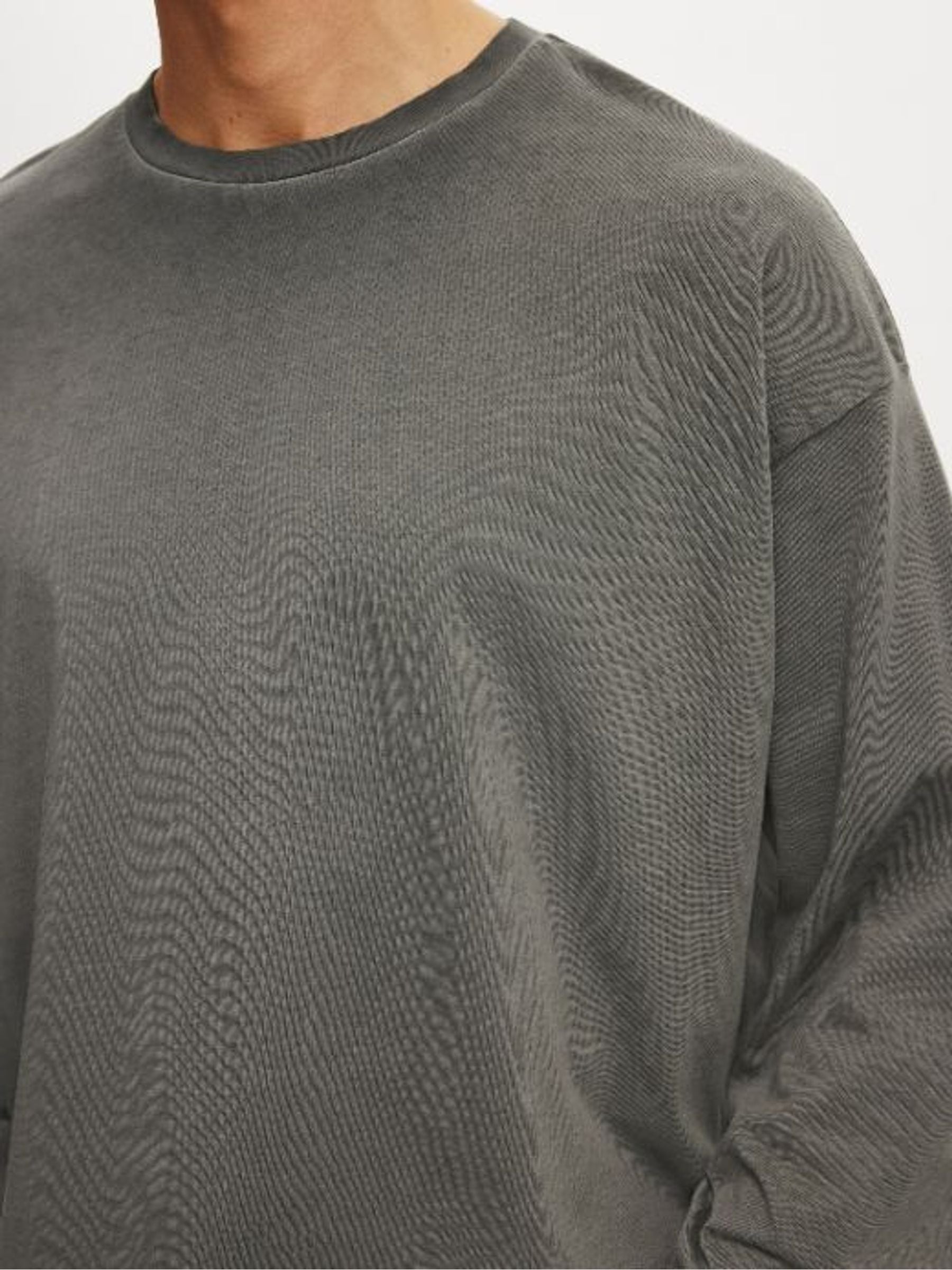 Buy Cotton On Slate Stone Relaxed Fit Y2K Long Sleeve T-Shirt from