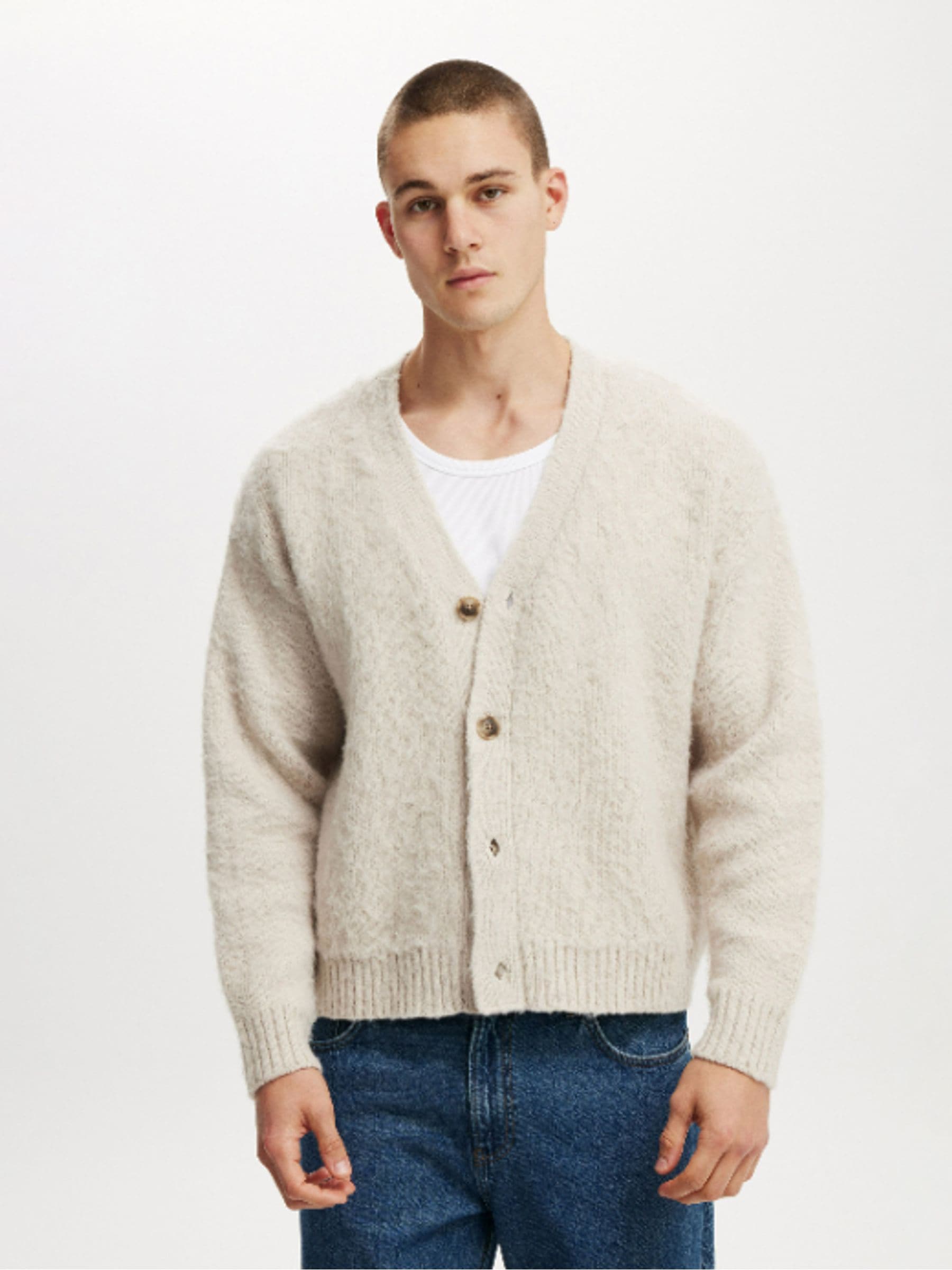 スノーピークPrinted Wo/Ny Cardigan M Beige W20732s.jpg