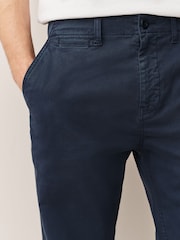 Blue Straight Fit Authentic Washed Chino Trousers - Image 5 of 9