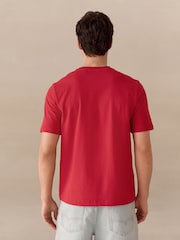 Red Lemon Plain Embroidered T-Shirt - Image 3 of 7
