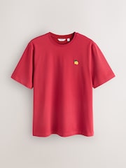Red Lemon Plain Embroidered T-Shirt - Image 5 of 7