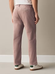 Pink Straight Fit Authentic Washed Chino Trousers - Image 3 of 8