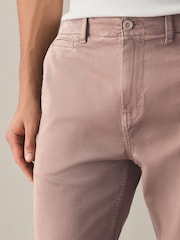 Pink Straight Fit Authentic Washed Chino Trousers - Image 4 of 8