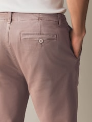 Pink Straight Fit Authentic Washed Chino Trousers - Image 5 of 8