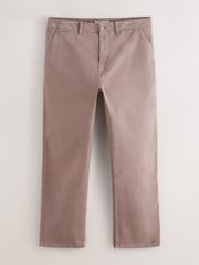 Pink Straight Fit Authentic Washed Chino Trousers - Image 6 of 8