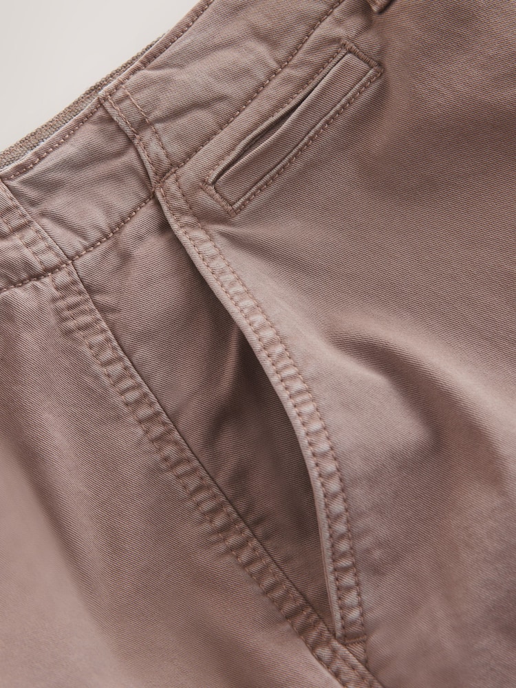 Pink Straight Fit Authentic Washed Chino Trousers - Image 8 of 8