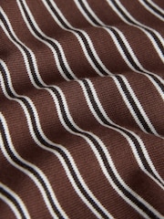 The Set 2 Piece Cropped T-Shirt and Striped Shorts Set Brown Stripe - Image 10 of 10