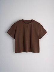 The Set 2 Piece Cropped T-Shirt and Striped Shorts Set Brown Stripe - Image 7 of 10