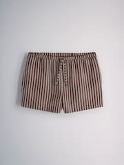 The Set 2 Piece Cropped T-Shirt and Striped Shorts Set Brown Stripe - Image 8 of 10