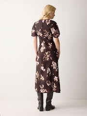 Jigsaw Spray Floral Satin Bias Dress - Imagen 2 de 5
