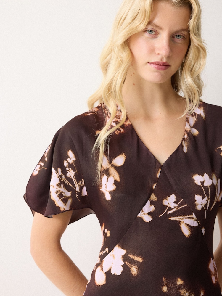 jigsaw purple dress Jigsaw Knit Jersey Dress Purple Lyocell Cotton Blend S Small Belted Pocket