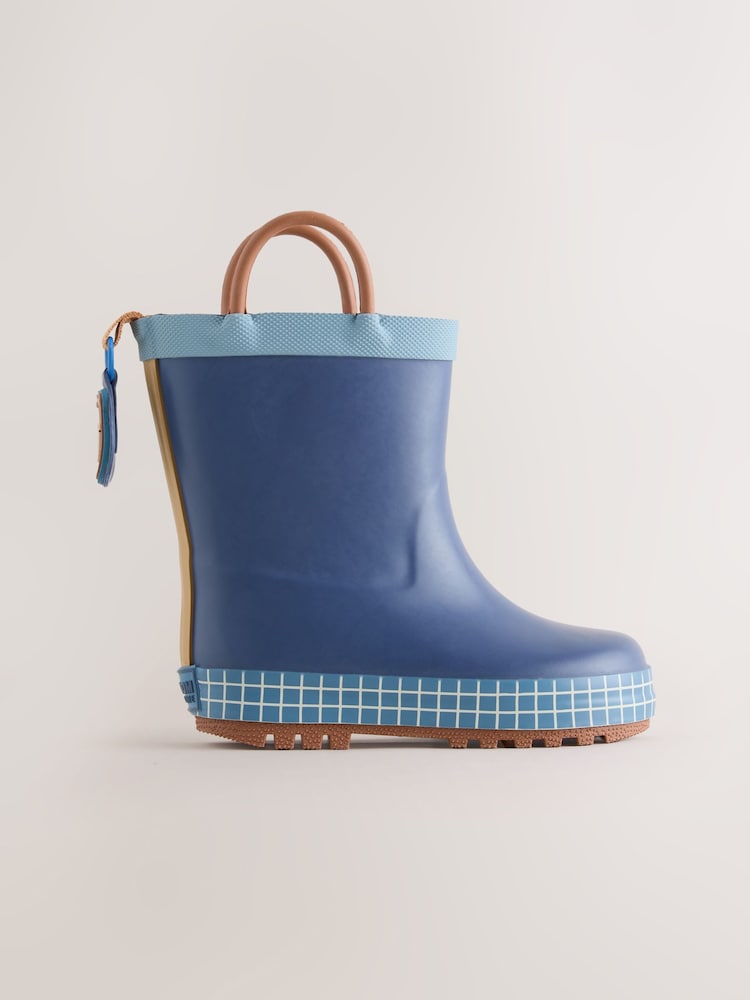 marine - Bottes de pluie à poignée doublée chaude - Image 2 de 6