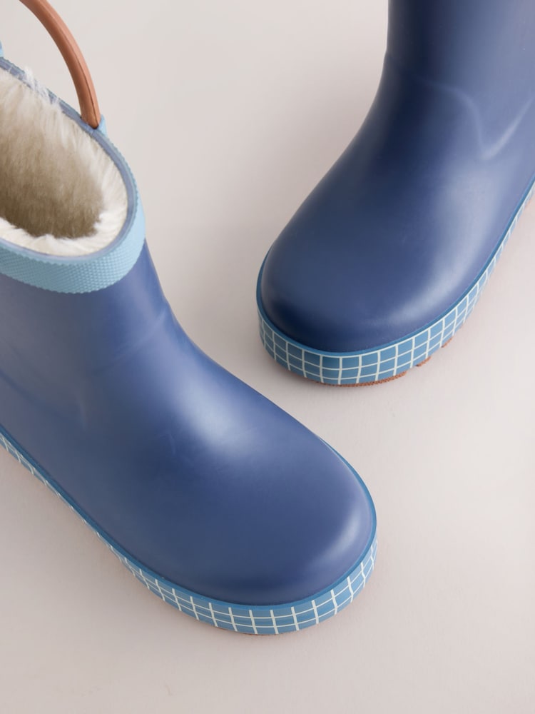 marine - Bottes de pluie à poignée doublée chaude - Image 6 de 6