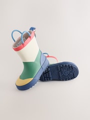 Neutral Colourblock Handle Pull On Wellies - Image 3 of 6