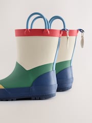 Neutral Colourblock Handle Pull On Wellies - Image 4 of 6
