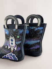 Navy Rocket Handle Pull On Wellies - Image 4 of 5