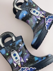 Navy Rocket Handle Pull On Wellies - Image 5 of 5