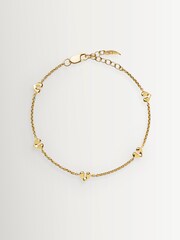 Missoma Gold Tone Molten Heart Mini Charm Bracelet - Image 1 of 3