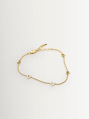 Missoma Gold Tone Molten Heart Mini Charm Bracelet - Image 2 of 3