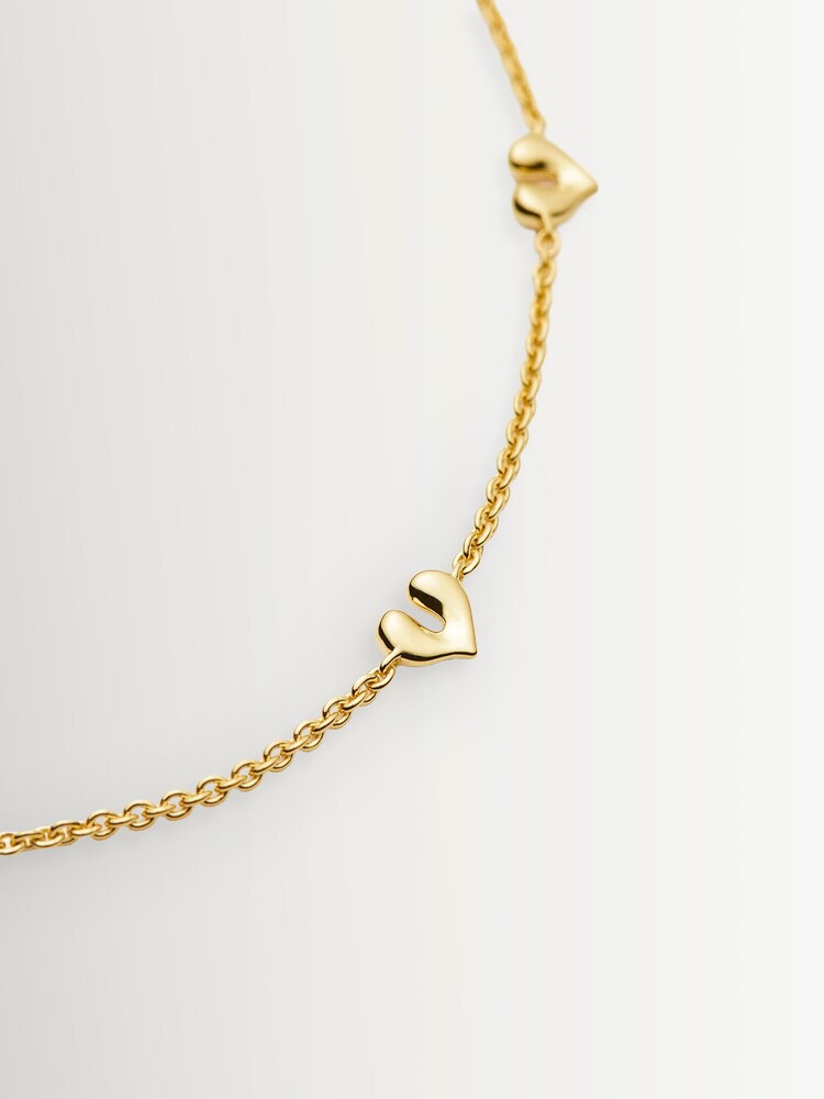 Missoma Gold Tone Molten Heart Mini Charm Bracelet - Image 3 of 3 Missoma Gold Tone Molten Heart Mini Charm Bracelet - Image 3 of 3