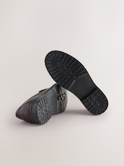 Brown Suede Standard Fit (F) Leather Smart Loafers - Image 3 of 5