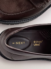Brown Suede Standard Fit (F) Leather Smart Loafers - Image 5 of 5