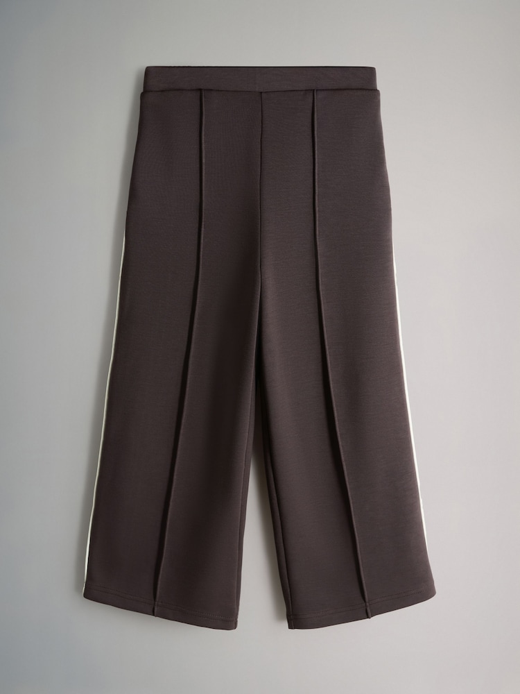 The Set Chocolate Brown 2 Pack Modal Jersey Wide Leg Joggers - Image 2 of 5 The Set Chocolate Brown 2 Pack Modal Jersey Wide Leg Joggers - Image 2 of 5