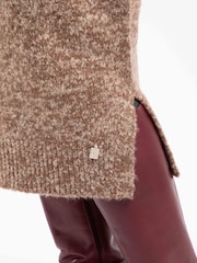 Weird Fish Brown Hawkins Knitted Midi Dress - Image 6 of 8