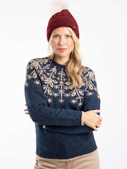 Weird Fish Red Allerton Cable Knit Bobble Hat - Image 2 of 5