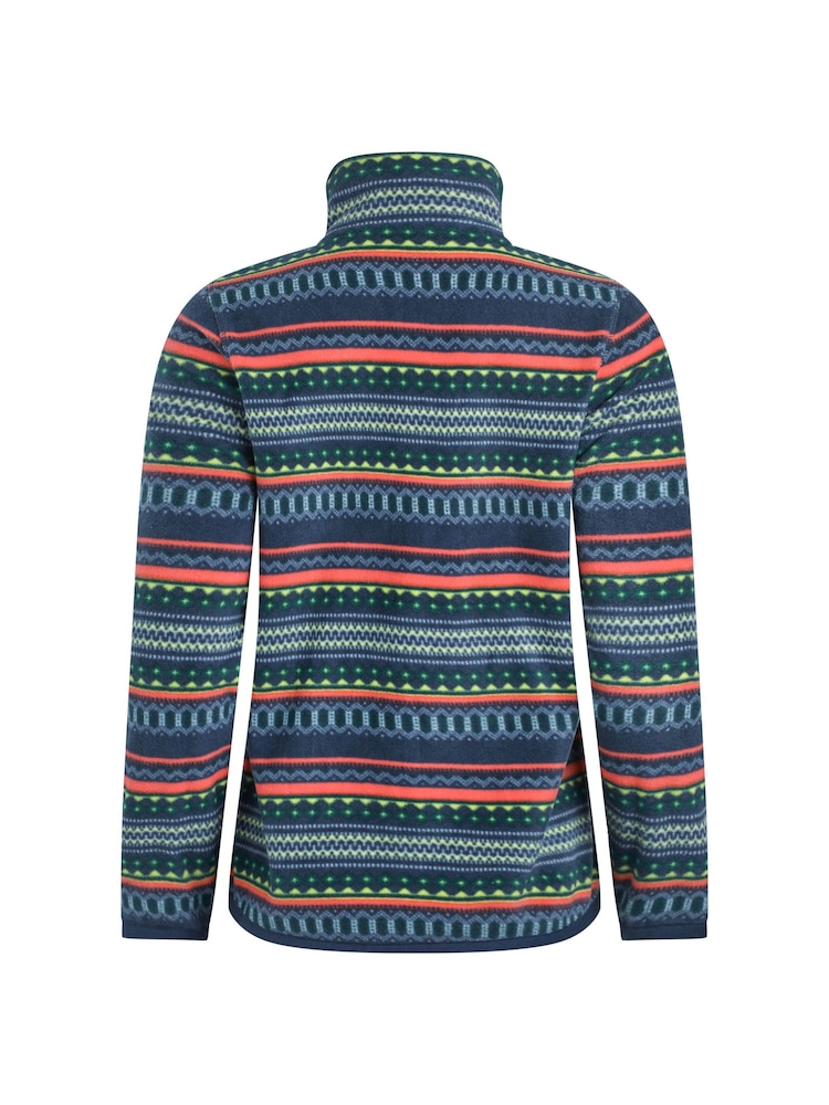 Weird Fish Blue Reena 1/4 Zip Printed Micro Fleece - Image 7 of 7 Weird Fish Blue Reena 1/4 Zip Printed Micro Fleece - Image 7 of 7