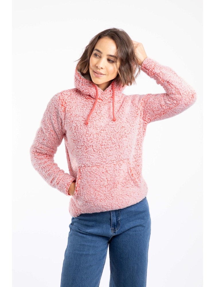 Weird Fish Pink Yara Cosy Fleece Hoodie - Image 1 of 8 Weird Fish Pink Yara Cosy Fleece Hoodie - Image 1 of 8