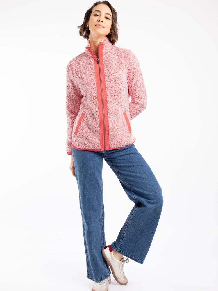 Weird Fish Pink Clove Cosy Full Zip Fleece - Image 1 of 8 Weird Fish Pink Clove Cosy Full Zip Fleece - Image 1 of 8