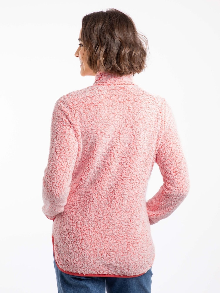 Weird Fish Pink Clove Cosy Full Zip Fleece - Image 2 of 8 Weird Fish Pink Clove Cosy Full Zip Fleece - Image 2 of 8