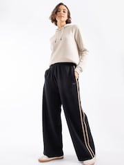 Weird Fish Black Ivy Jersey Wide Leg Trousers - Image 1 of 8