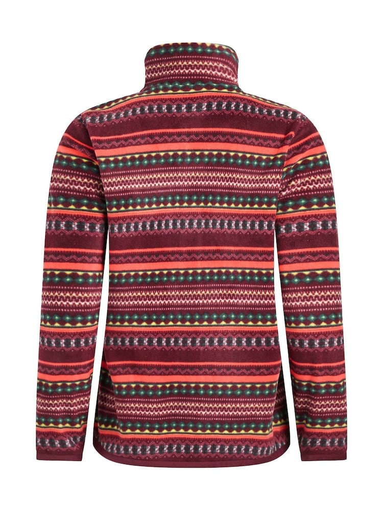 Weird Fish Red Rochelle Full Zip Printed Micro Fleece - Image 8 of 8 Weird Fish Red Rochelle Full Zip Printed Micro Fleece - Image 8 of 8