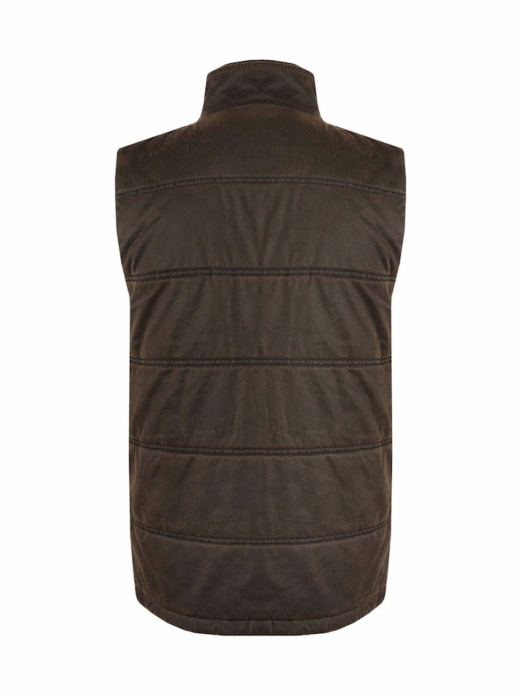 Weird Fish Brown Dover Wadded Gilet - Image 9 of 9 Weird Fish Brown Dover Wadded Gilet - Image 9 of 9
