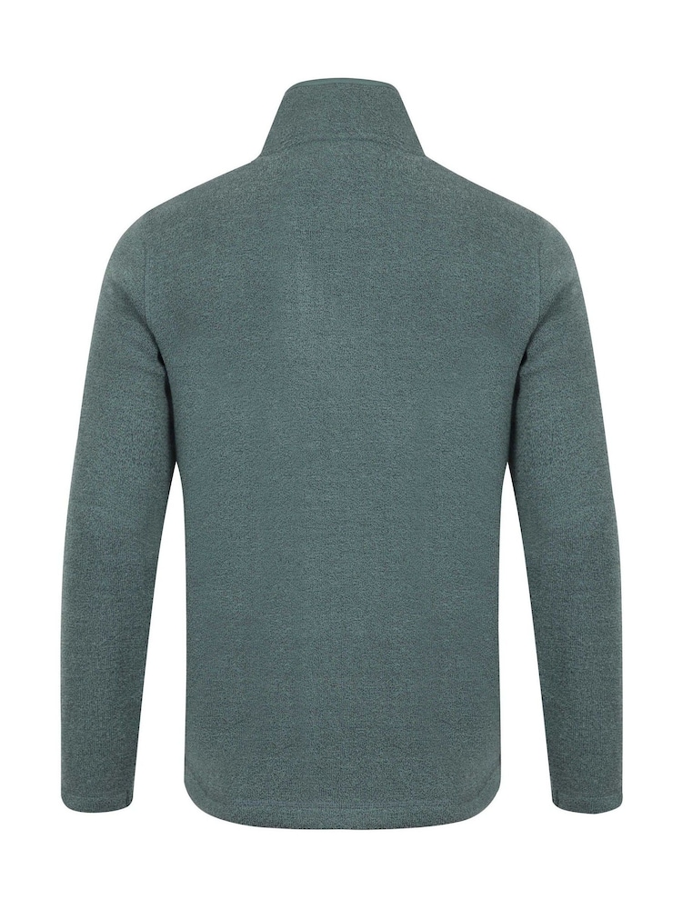 Weird Fish Green Stowe 1/4 Zip Soft Knit Fleece - Image 8 of 8 Weird Fish Green Stowe 1/4 Zip Soft Knit Fleece - Image 8 of 8