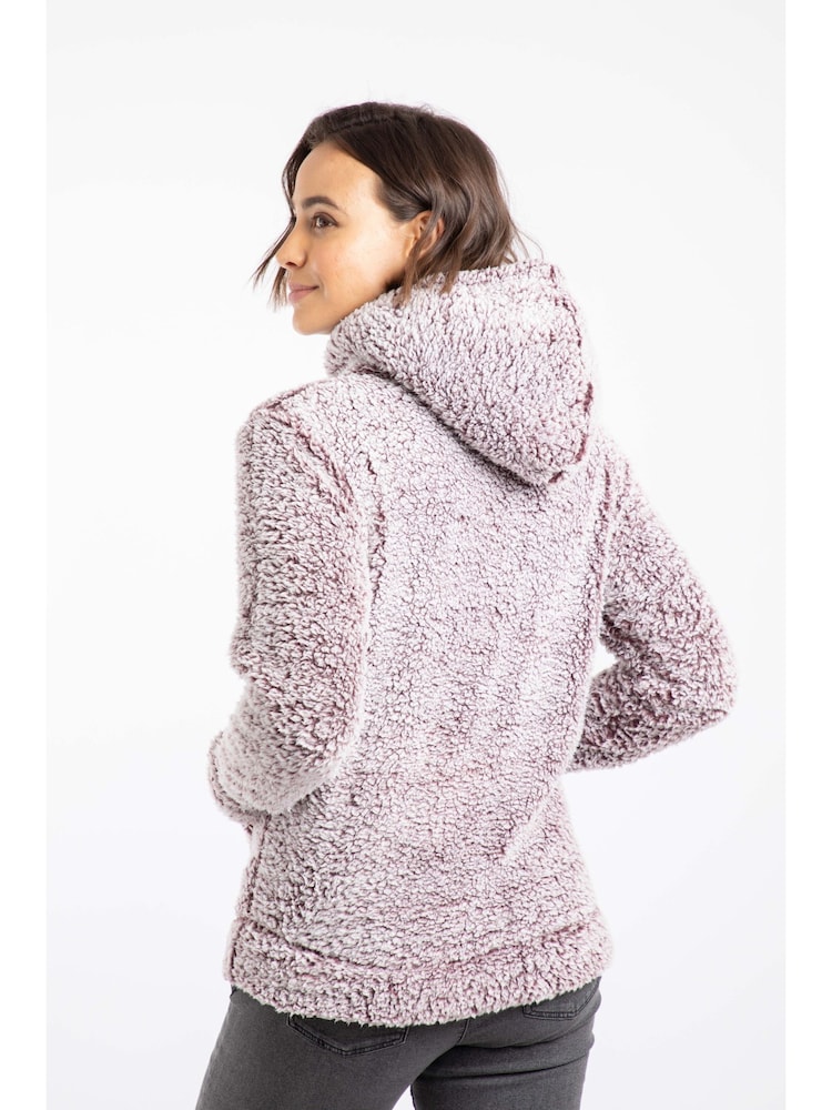 Weird Fish Purple Yara Cosy Fleece Hoodie - Image 2 of 8 Weird Fish Purple Yara Cosy Fleece Hoodie - Image 2 of 8