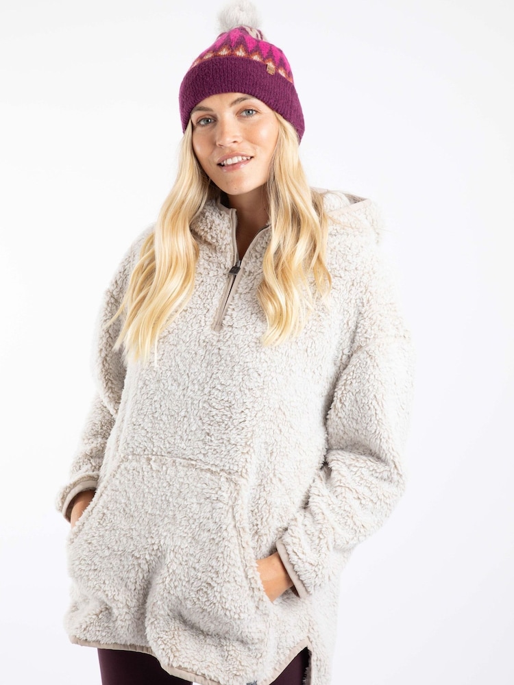 Weird Fish Purple Frady Fair Isle Bobble Hat - Image 2 of 4 Weird Fish Purple Frady Fair Isle Bobble Hat - Image 2 of 4