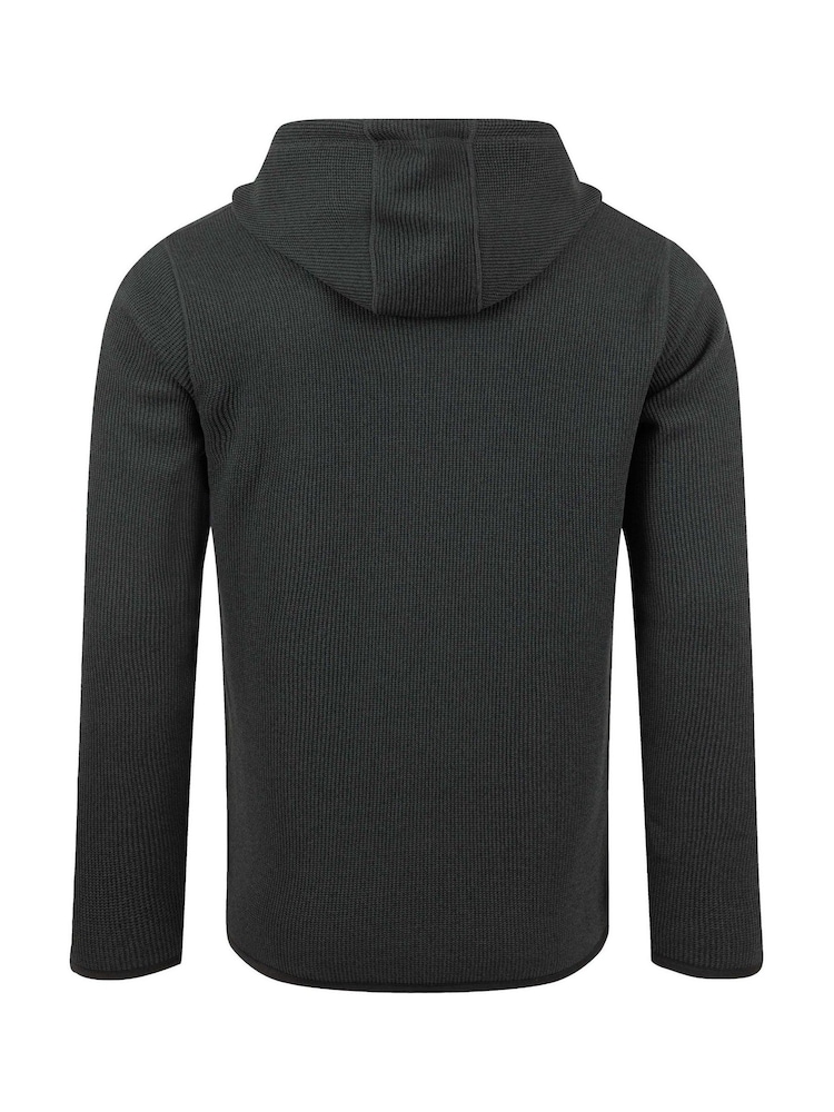 Weird Fish Black Lockie Full Zip Bonded Fleece Hoodie - Image 8 of 8 Weird Fish Black Lockie Full Zip Bonded Fleece Hoodie - Image 8 of 8