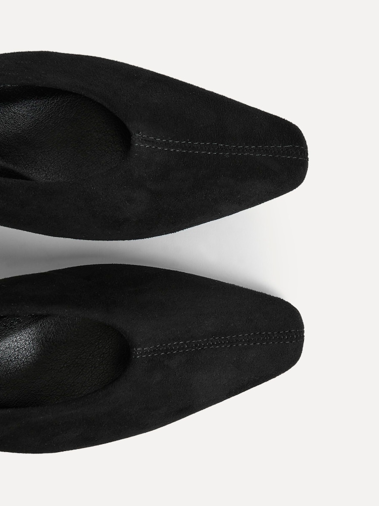 Linzi Black Method Square Toe Slingback Court Heels - Image 5 of 5