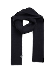 Weird Fish Blue Stornoway Ribbed Scarf - Image 3 of 6