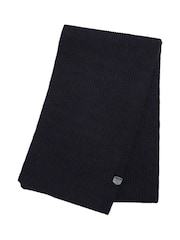 Weird Fish Blue Stornoway Ribbed Scarf - Image 6 of 6